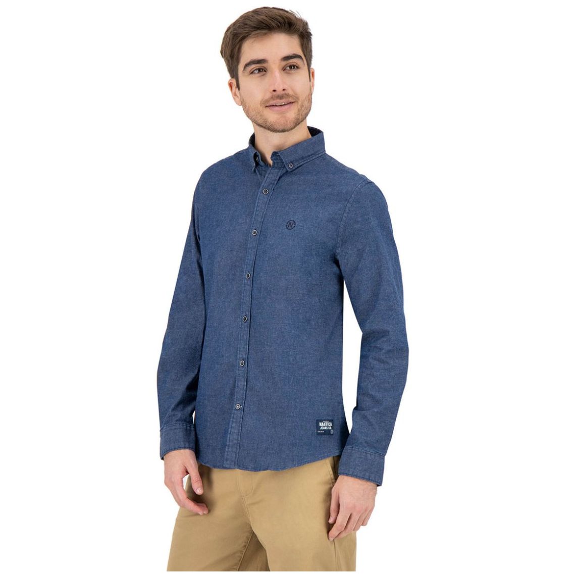 Camisa Nautica Jeans Co Manga Larga para Hombre