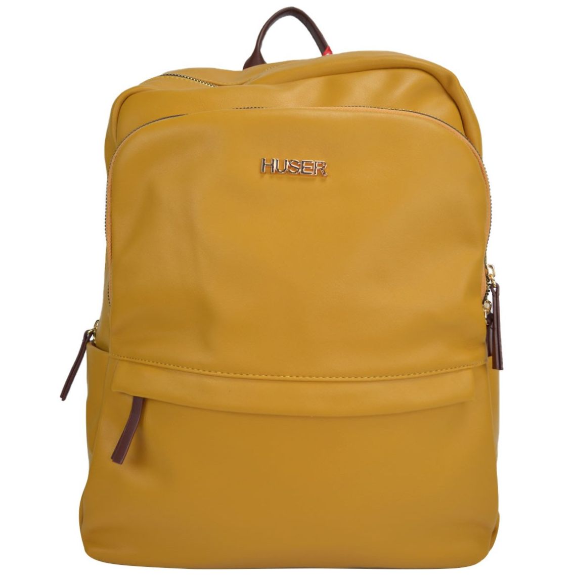 Bolsa Huser Tipo Backpack Color Amarillo con Cosmetiquera