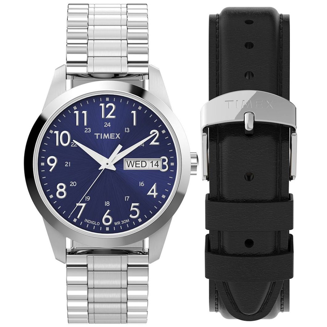 Reloj Timex South Street para Hombres 36mm, pulsera de Acero