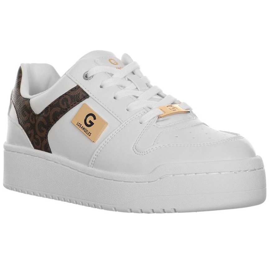 Tenis guess blancos con dorado sale