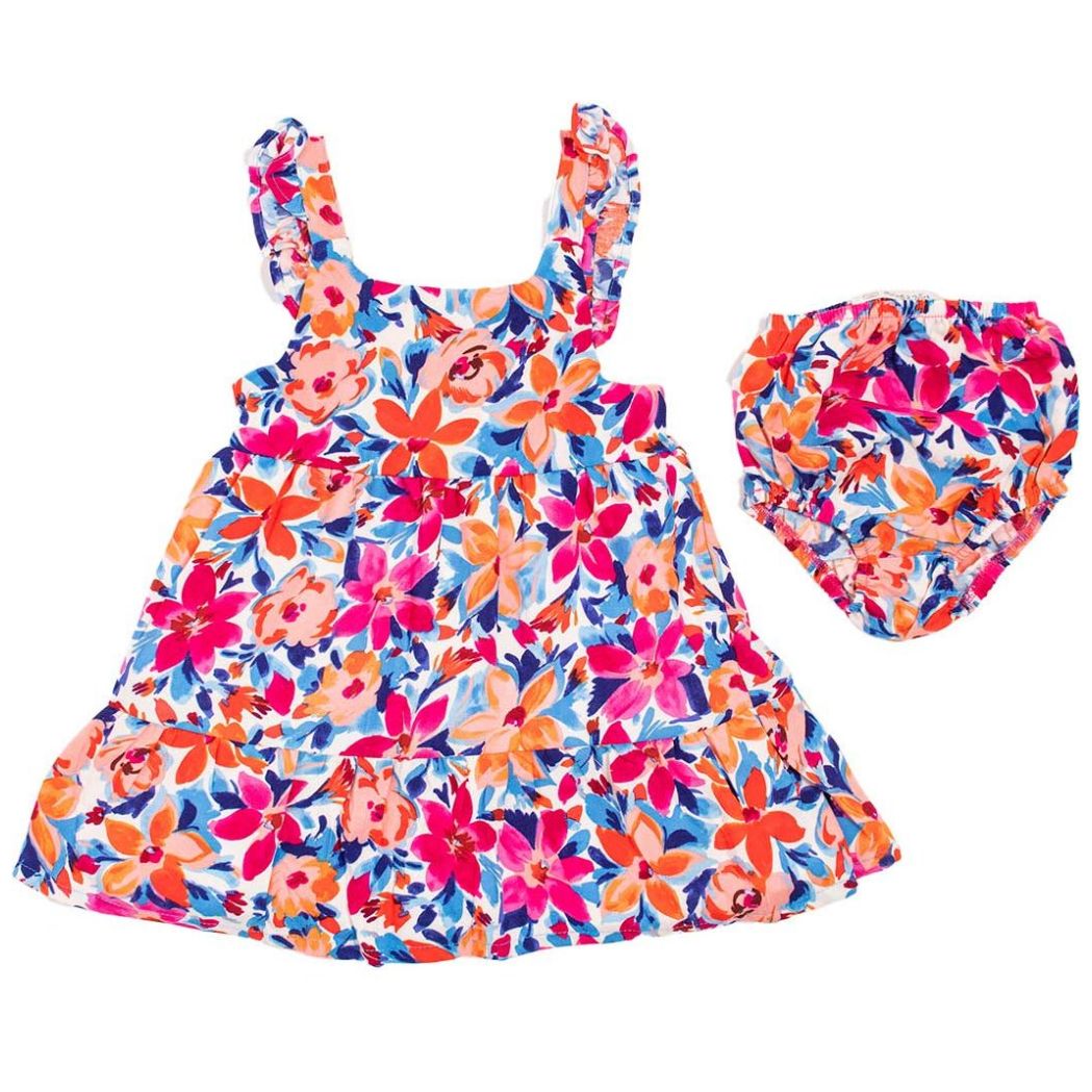 Conjunto para Bebe 2 Piezas Batita Tirantes Y Calzon Flores Being 2 Nice