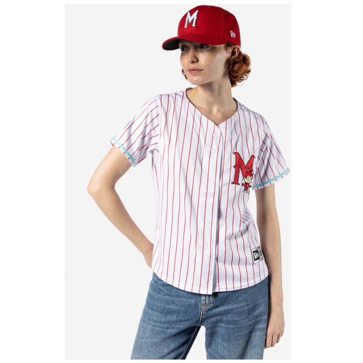 Jersey New Era Lmb Diablos Rojos de Mexico para Mujer