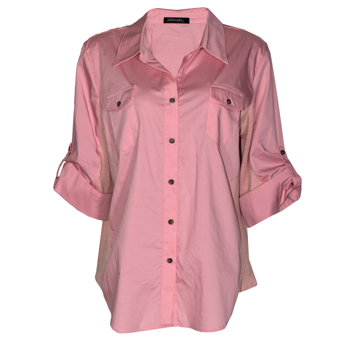 Blusa Lisa con Botones para Mujer Talla Extra Philosophy Jr Plus