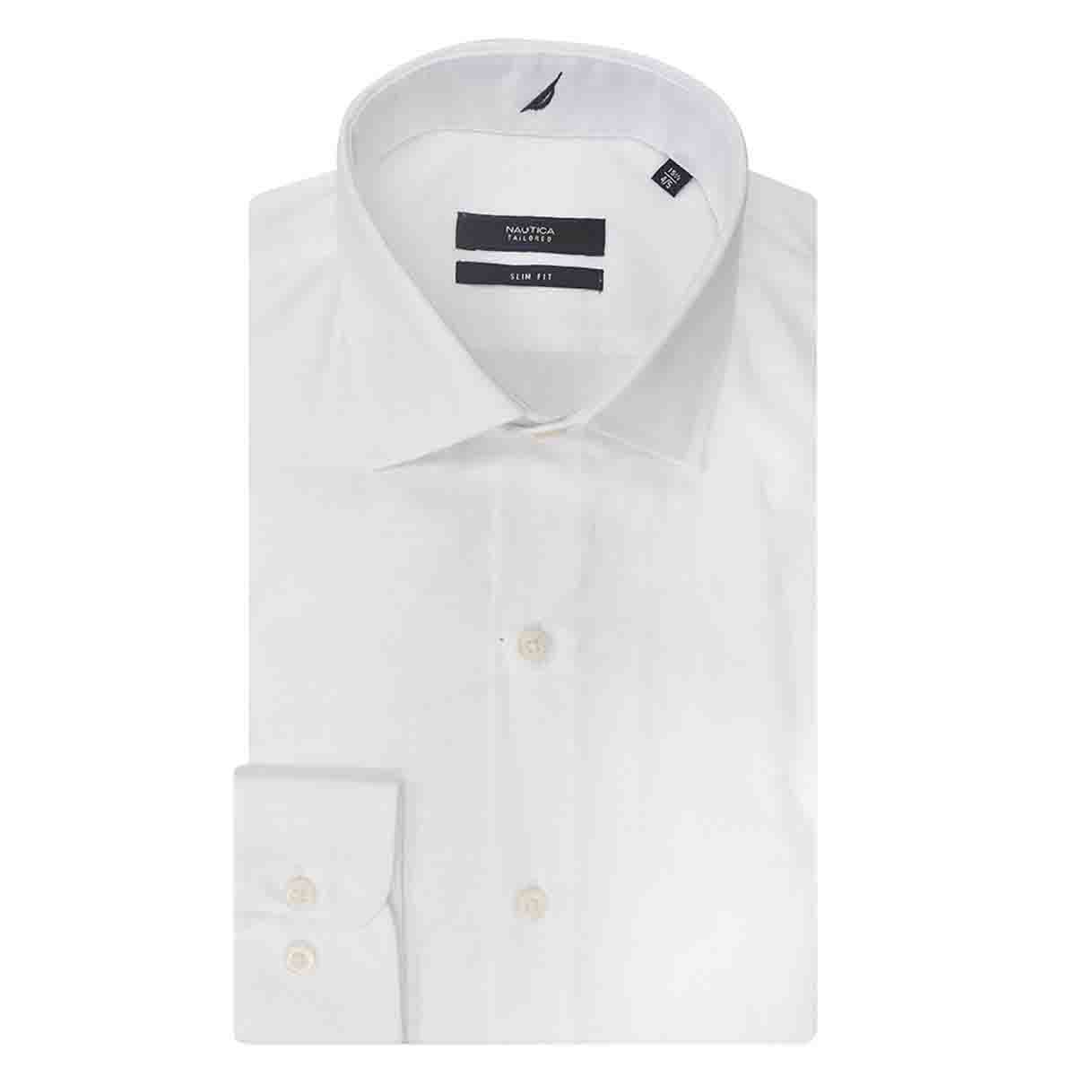 Camisa de Vestir Blanca Slim Nautica para Caballero