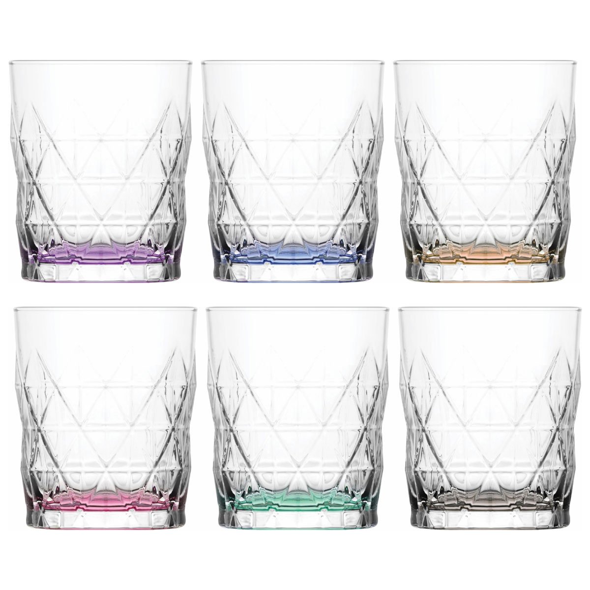 Set de 6 Vasos de Whiskey de Vidrio Elegante