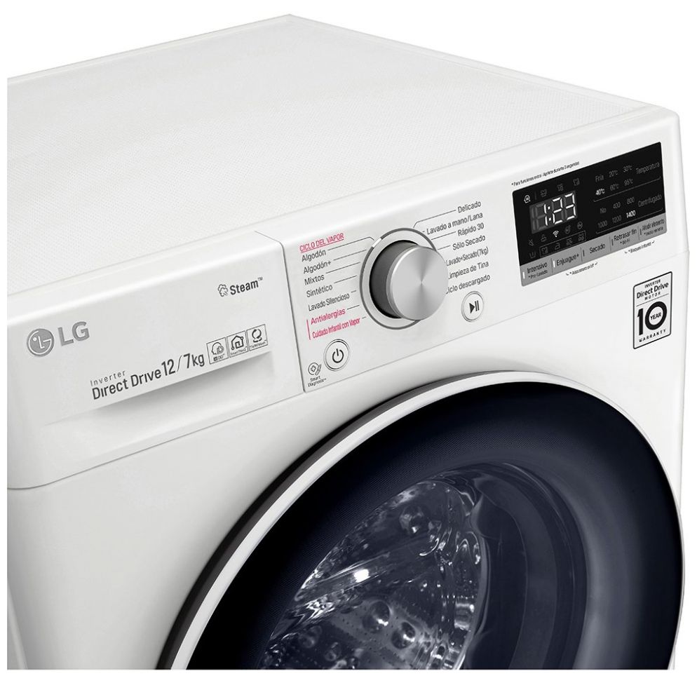 Lavasecadora LG 10 Kg Blanca