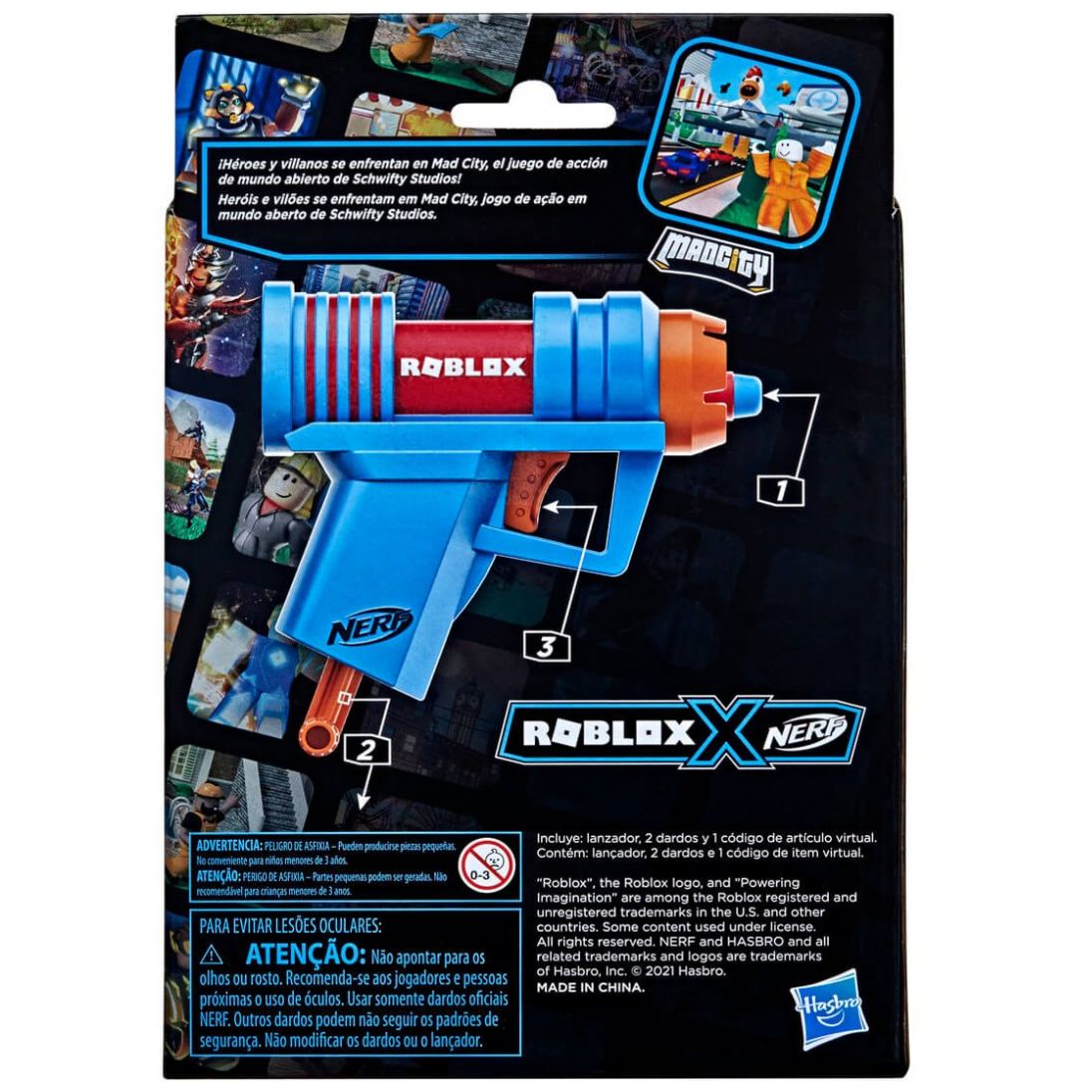 Hasbro Nerf Roblox Mad City: Plasma Ray Blaster