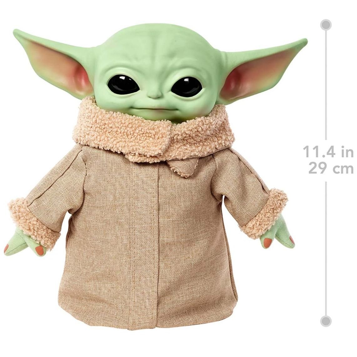 Mattel Star Wars - Juguete de peluche, figura de bebé Yoda de 11 pulgadas  de The Mandalorian, personaje de peluche coleccionable con bolsa de
