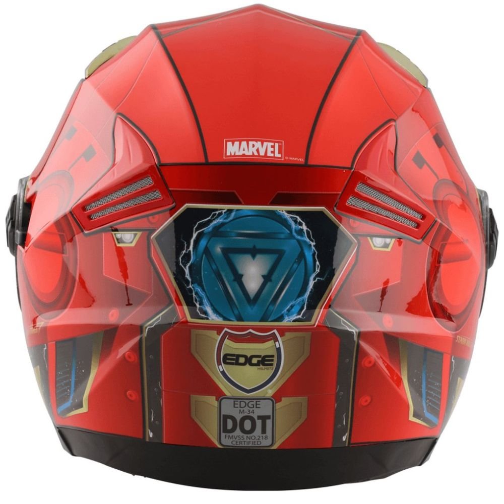 Iron Man - Casco de motocicleta de cara completa, ligero, 2.86 libras, para  adultos, hombres y jóvenes, certificado DOT