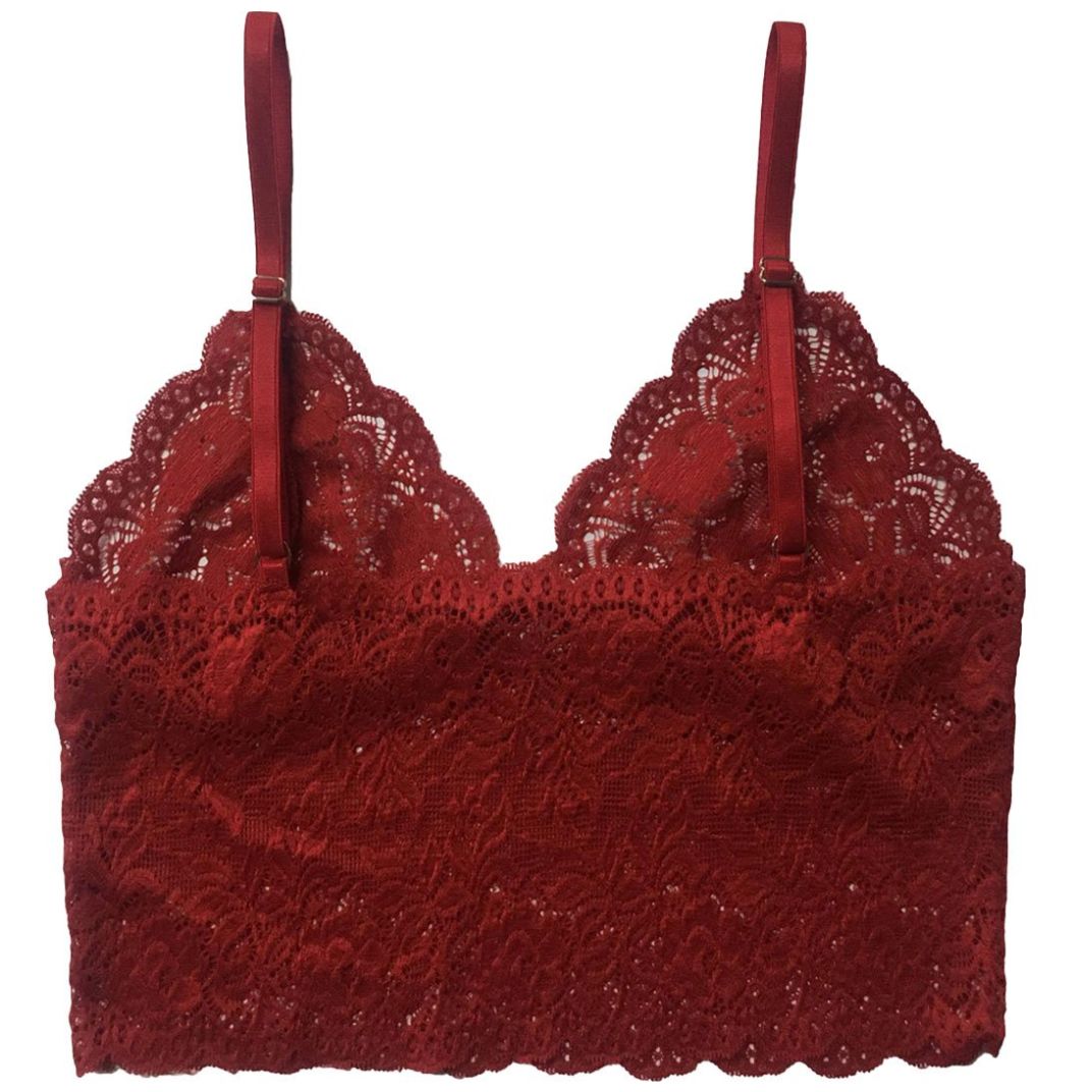 Bralette de encaje largo hotsell