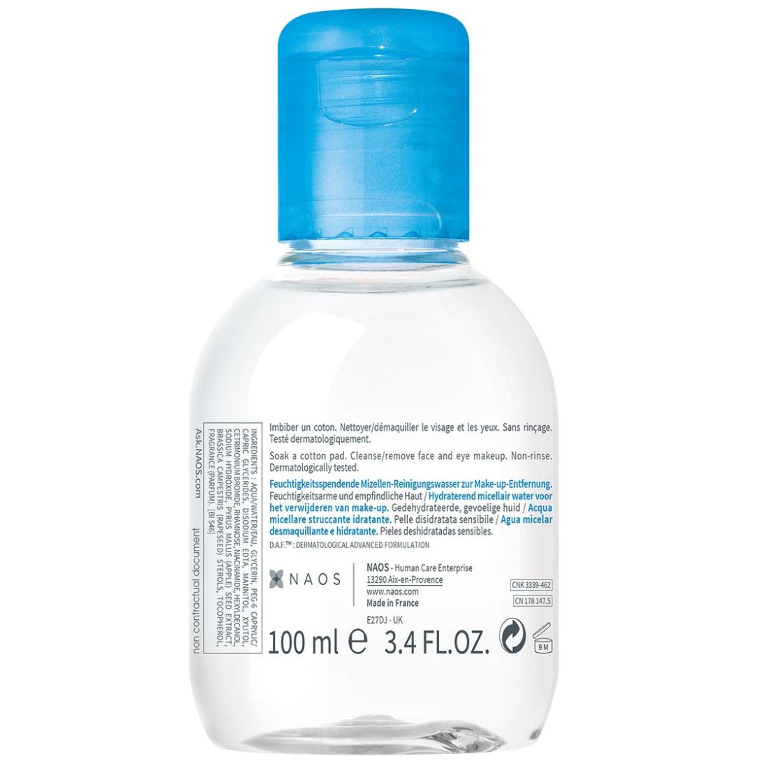 Bioderma - Agua micelar Hydrabio H2O - Limpiador facial y desmaquillante -  Agua limpiadora micelar para pieles sensibles deshidratadas