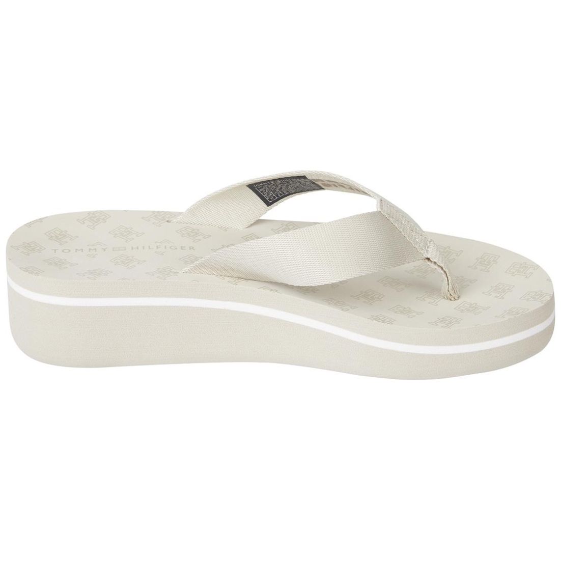 Sandalia Flip Flop con Cu a Beige Tommy Hilfiger