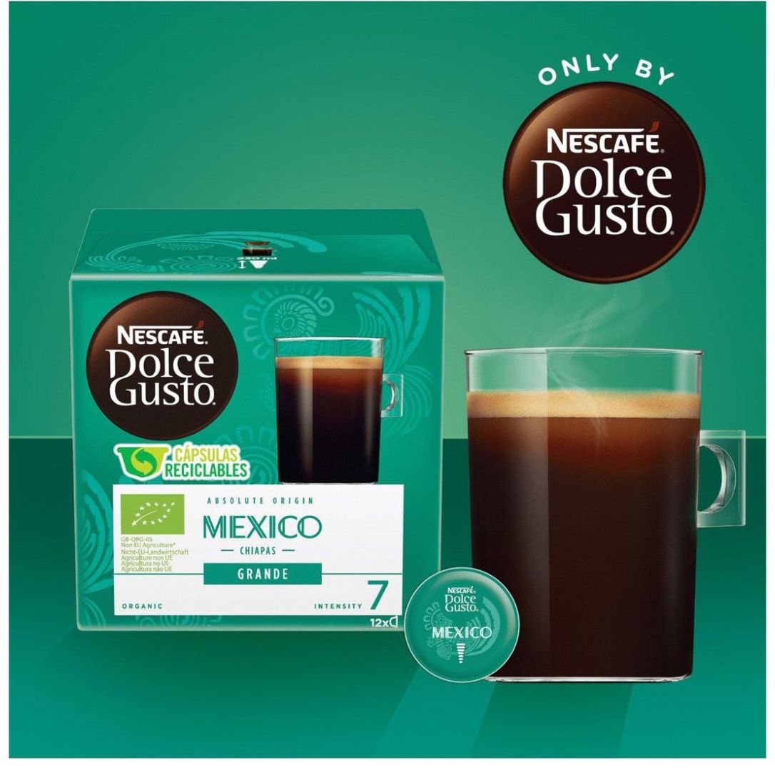 Cápsulas Café Orgánico Lungo Colombia Nescafé Dolce Gusto