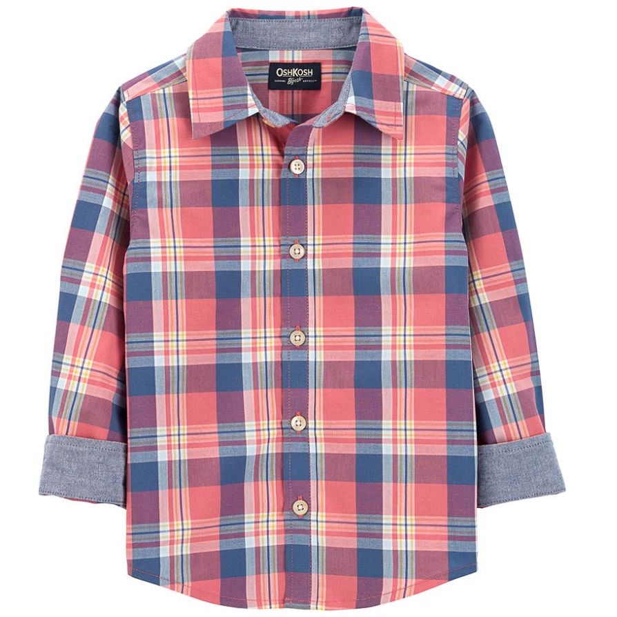 Camisa Oshkosh Manga Larga para Ni o