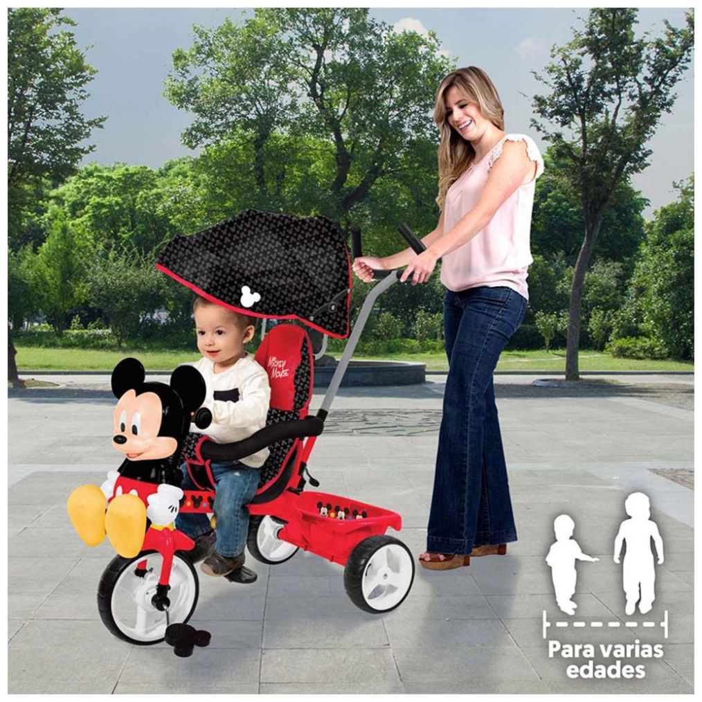 Triciclo 3 en 1 Mickey Mouse Stroller Trike Apache