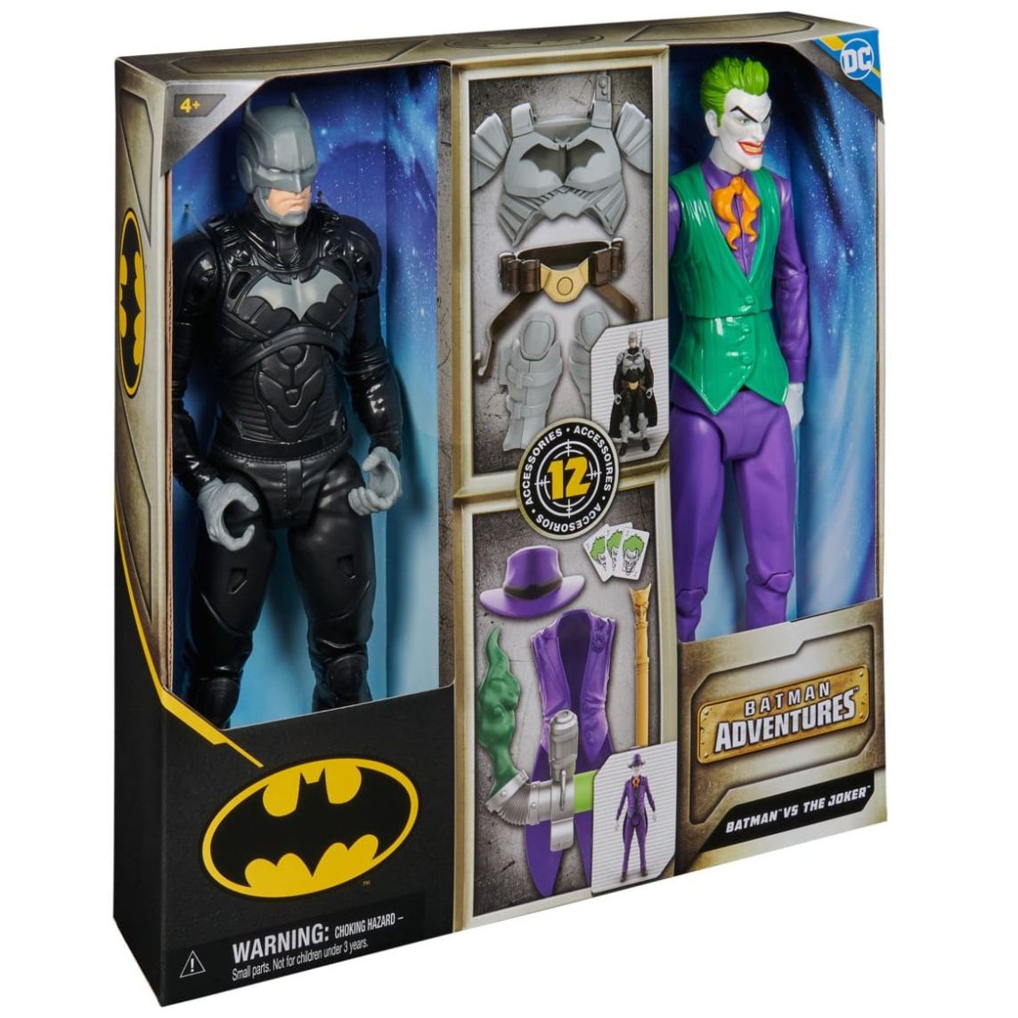  DC Comics, Batman Adventures, Figura de acción de Batman con 16  accesorios de armadura, 17 puntos de articulación, 12 pulgadas, juguete de  superhéroe para niños y niñas : Juguetes y Juegos