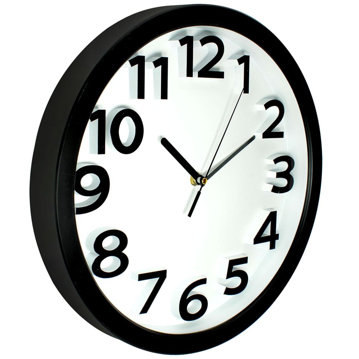 Reloj de pared blanco y negro hot sale