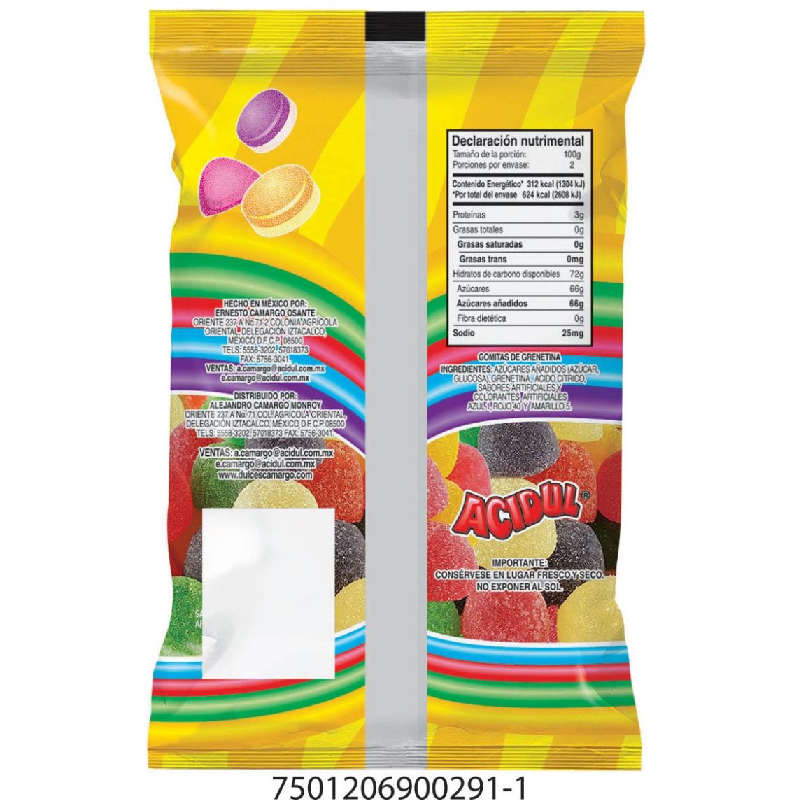 Gomitas Chicas 200 G Gomitas Acidul