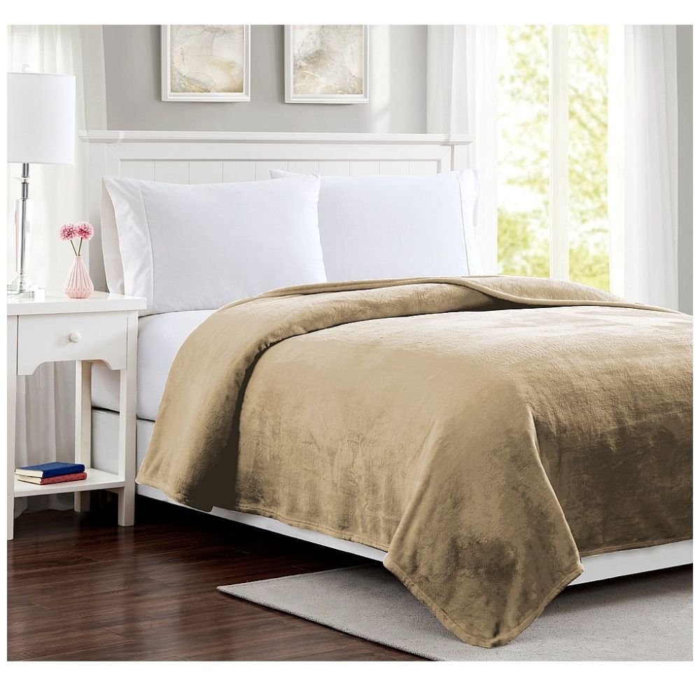 Cobertor Individual  Taupe Vintage Home