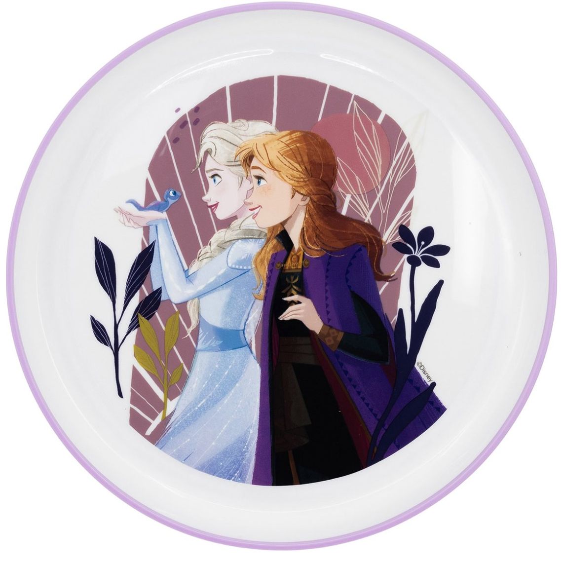 Plato Frozen Antideslizante Morado Disney