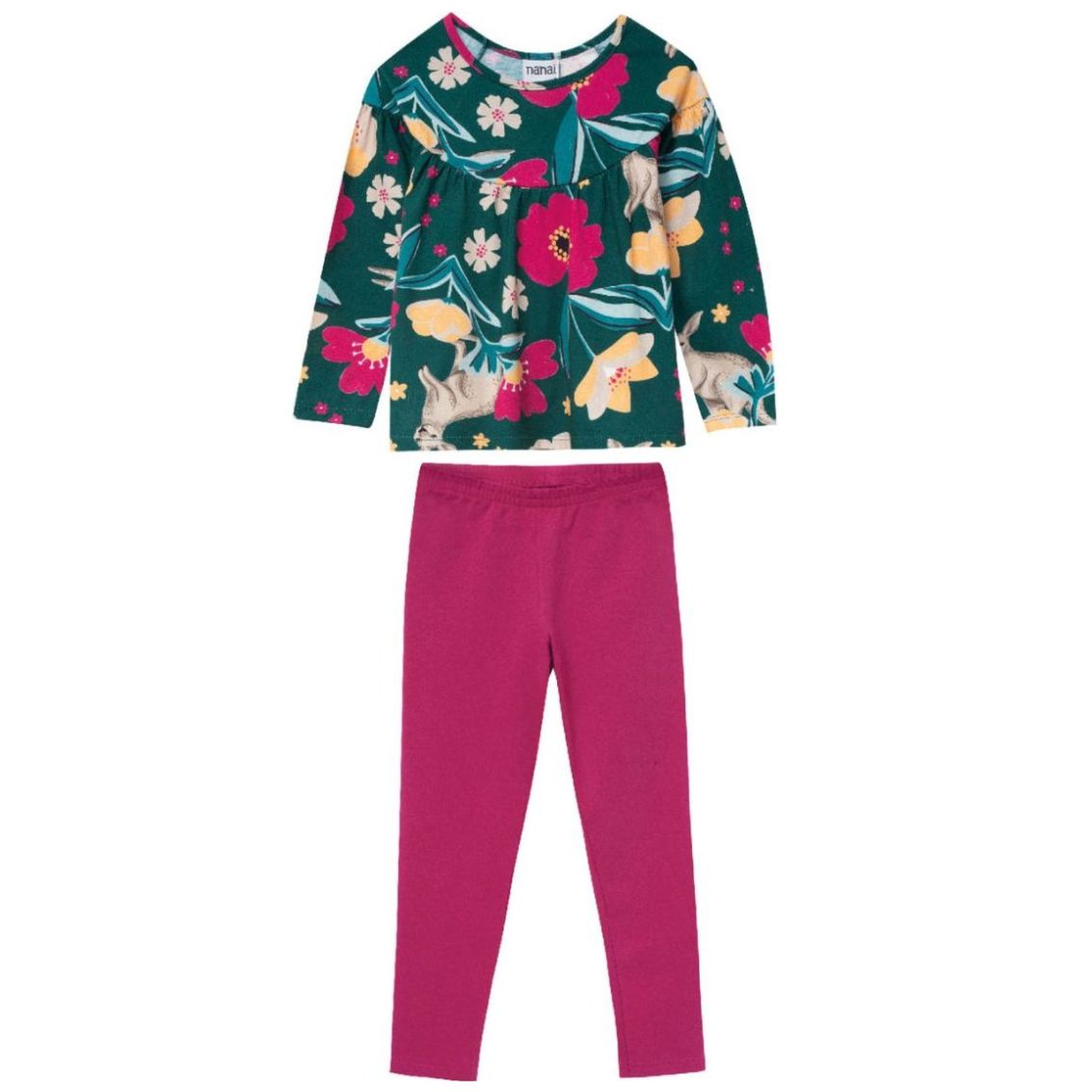 Conjunto Legging con Estampado Floral para Niña Nanai