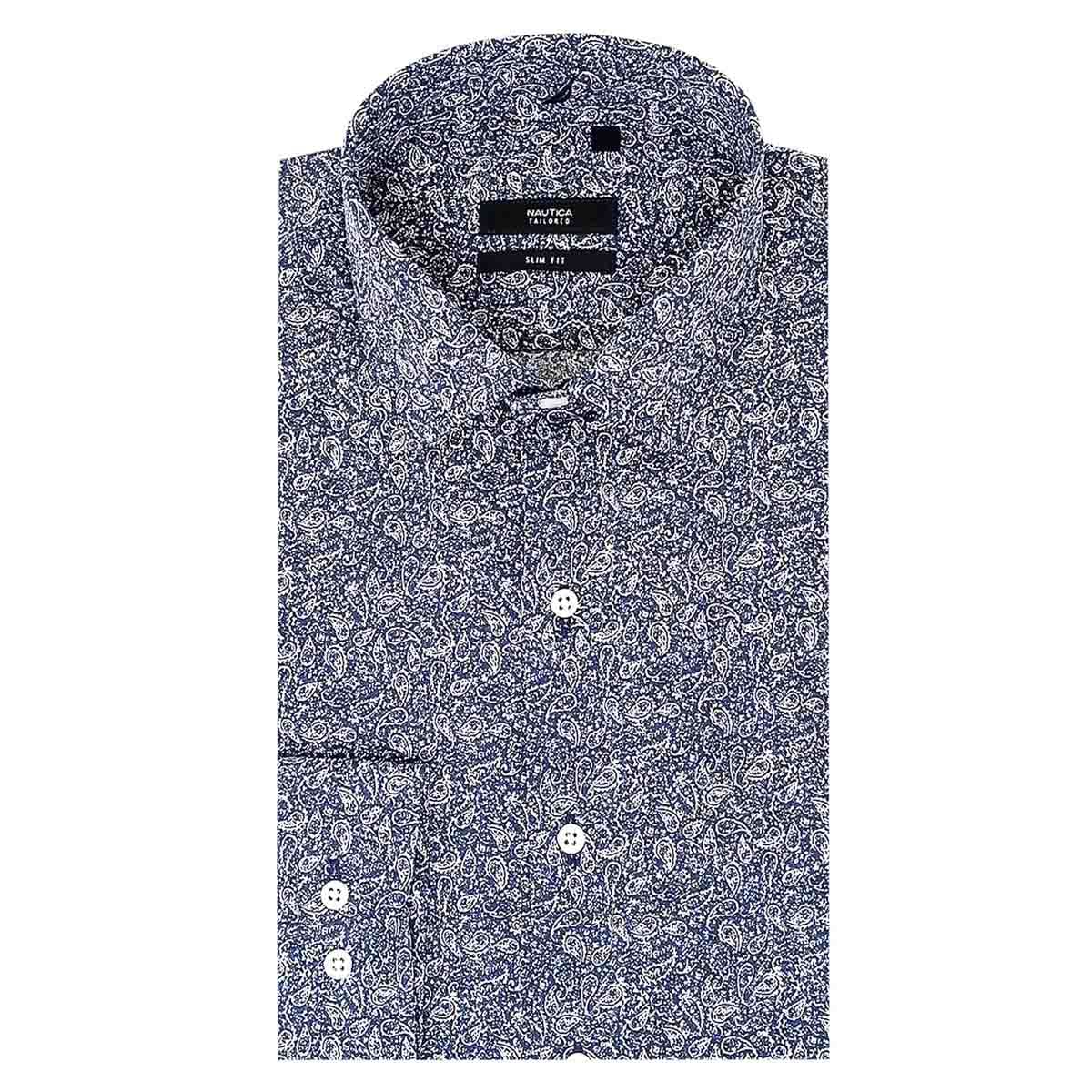 Camisa de Vestir Estampado Pasley para Hombre Nautica