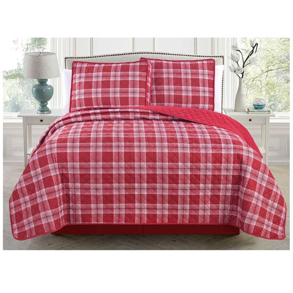 Sobrecama King Size Rojo Home Nature