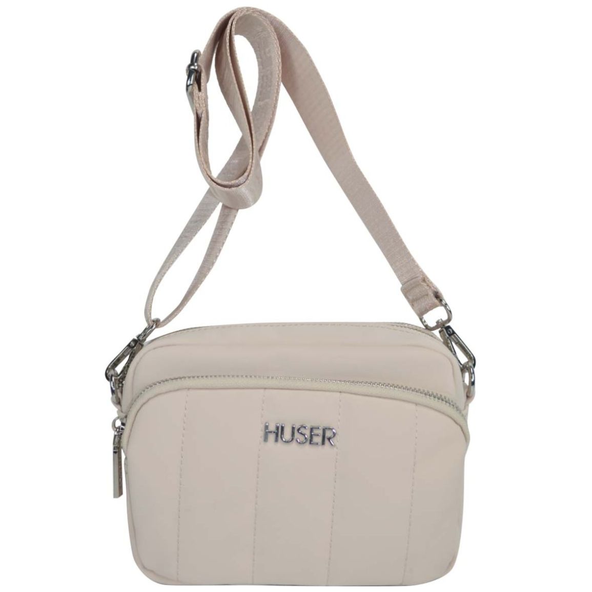 Bolso Crossbody Huser Beige para Mujer