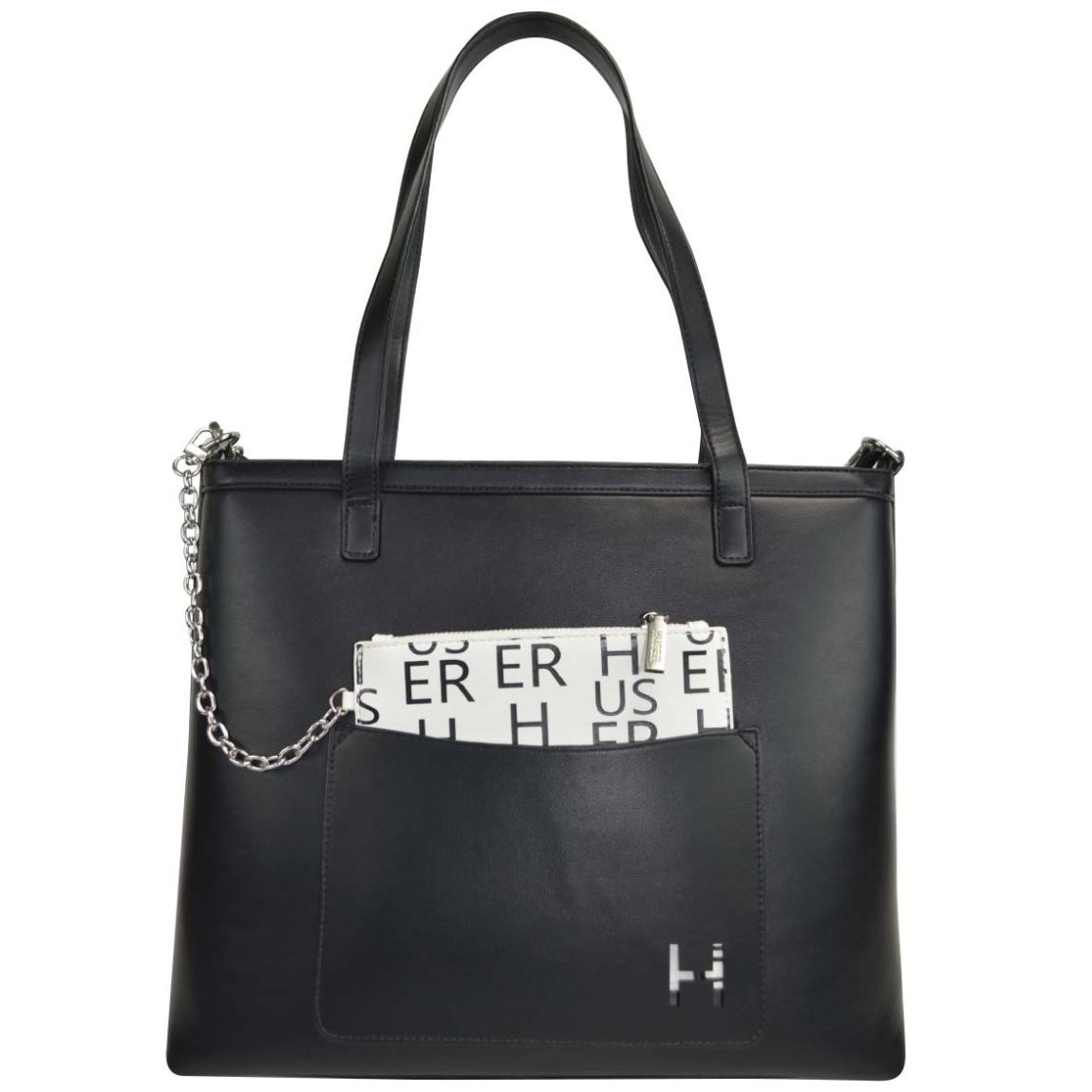 Bolso Tote Huser Negro para Mujer