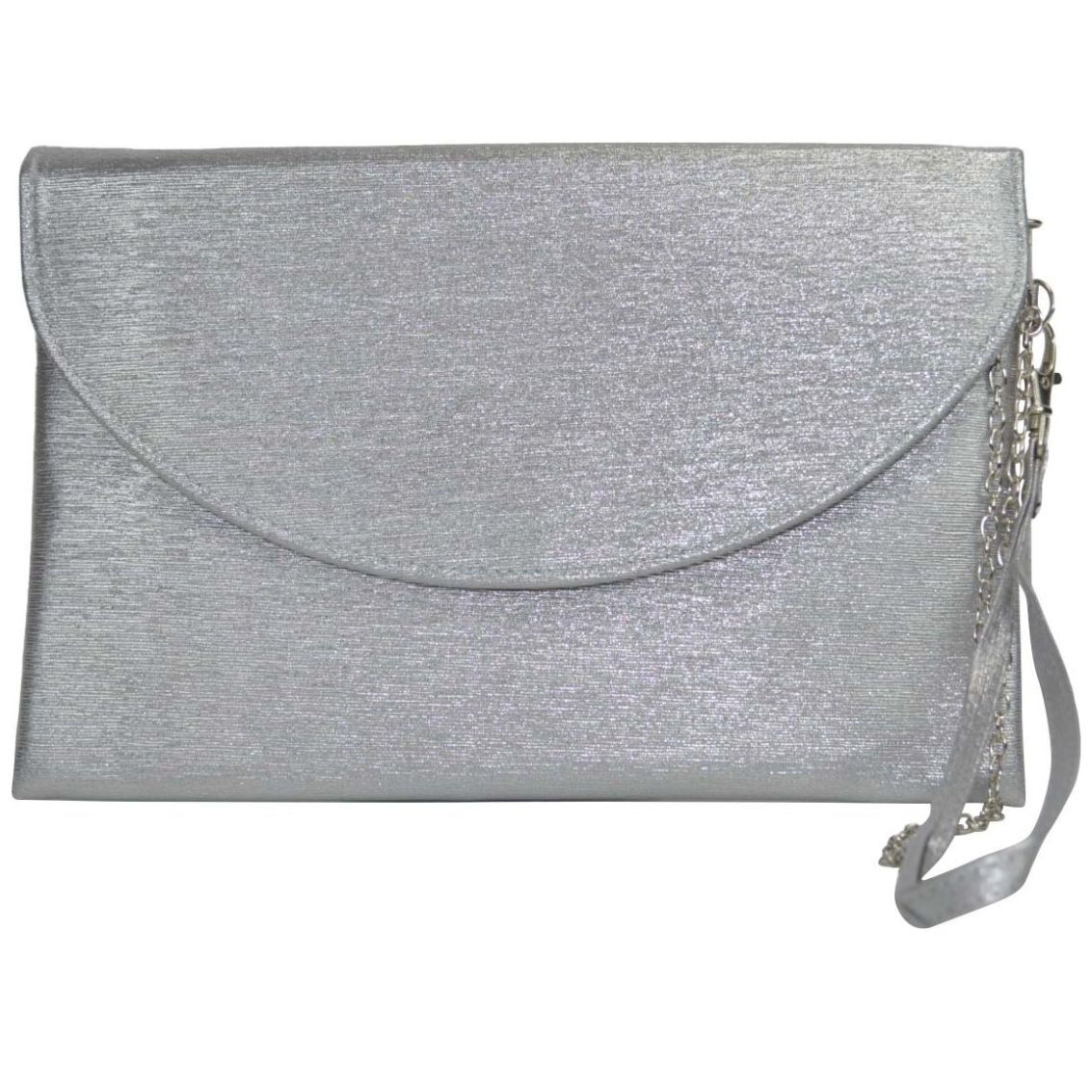 Bolso Clutch Huser Plateado para Mujer