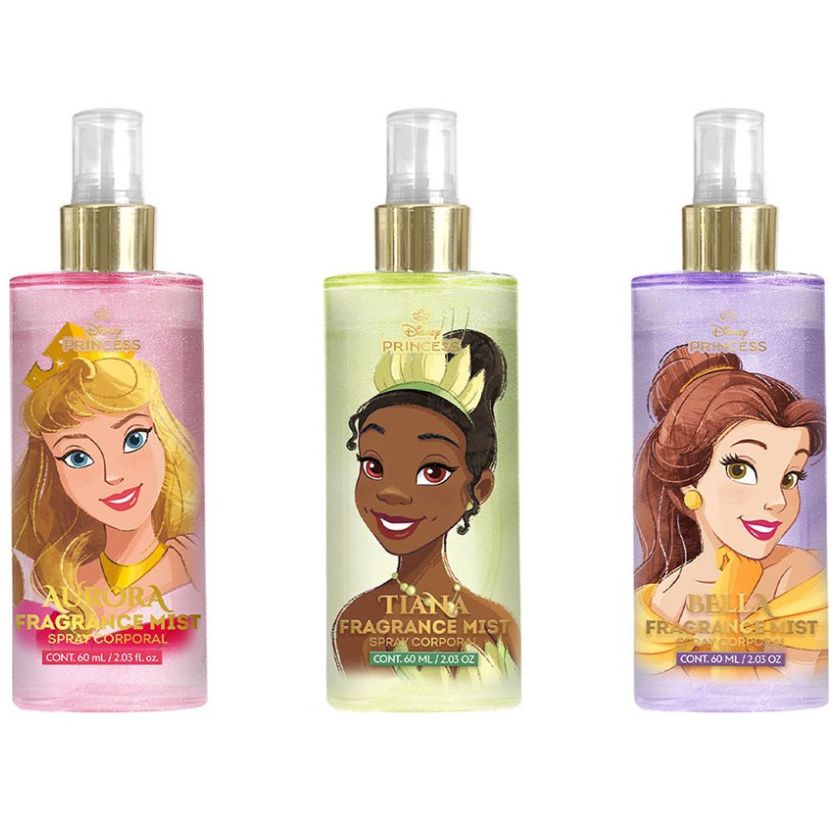 Set Body Mist con Glitter Princesas 3 Piezas