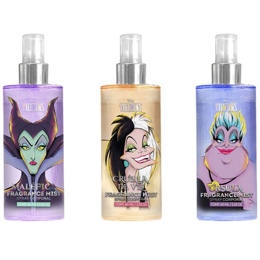 Set Body Mist con Glitter Villanas 3 Piezas