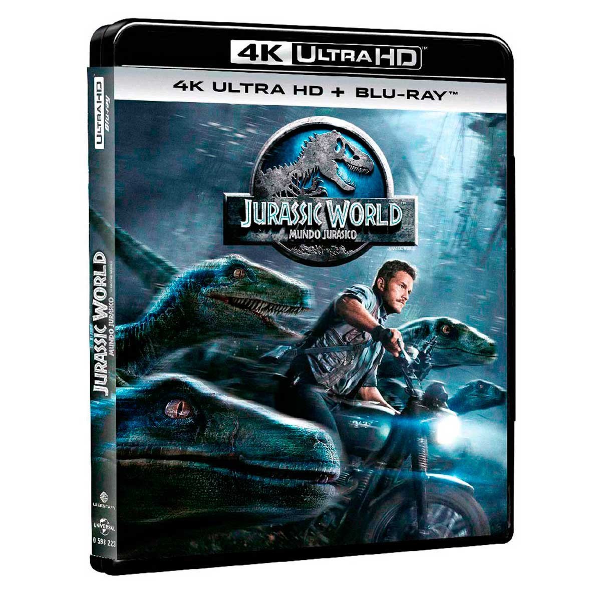 4K Ultra Hd + Blu Ray Jurassic World Mundo Jurasico