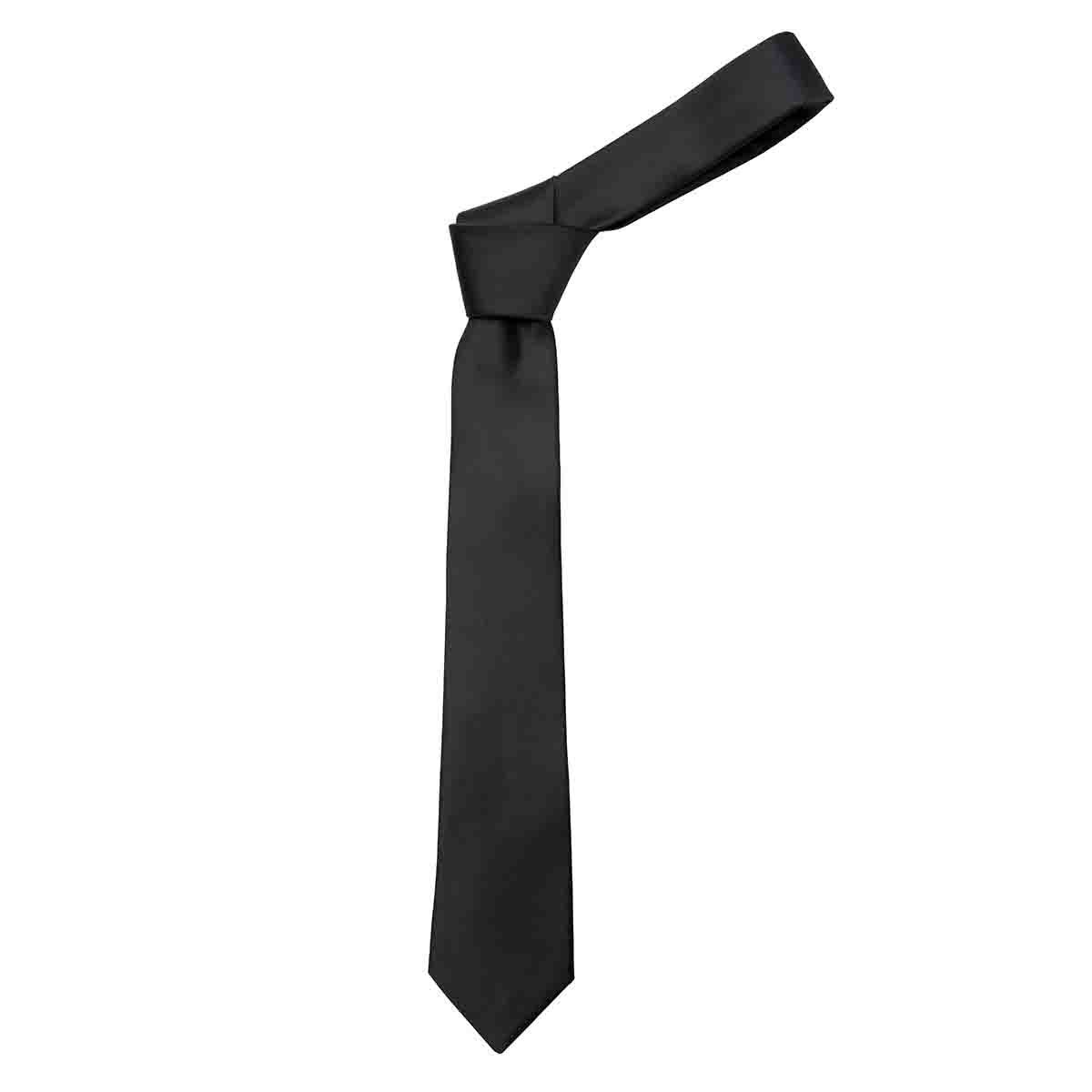 Corbata Color Negro de Poliéster Carlo Corinto