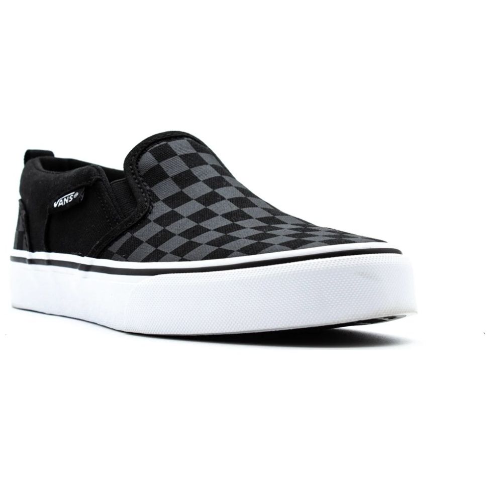 Zapatos vans slip on hotsell cuadros negro