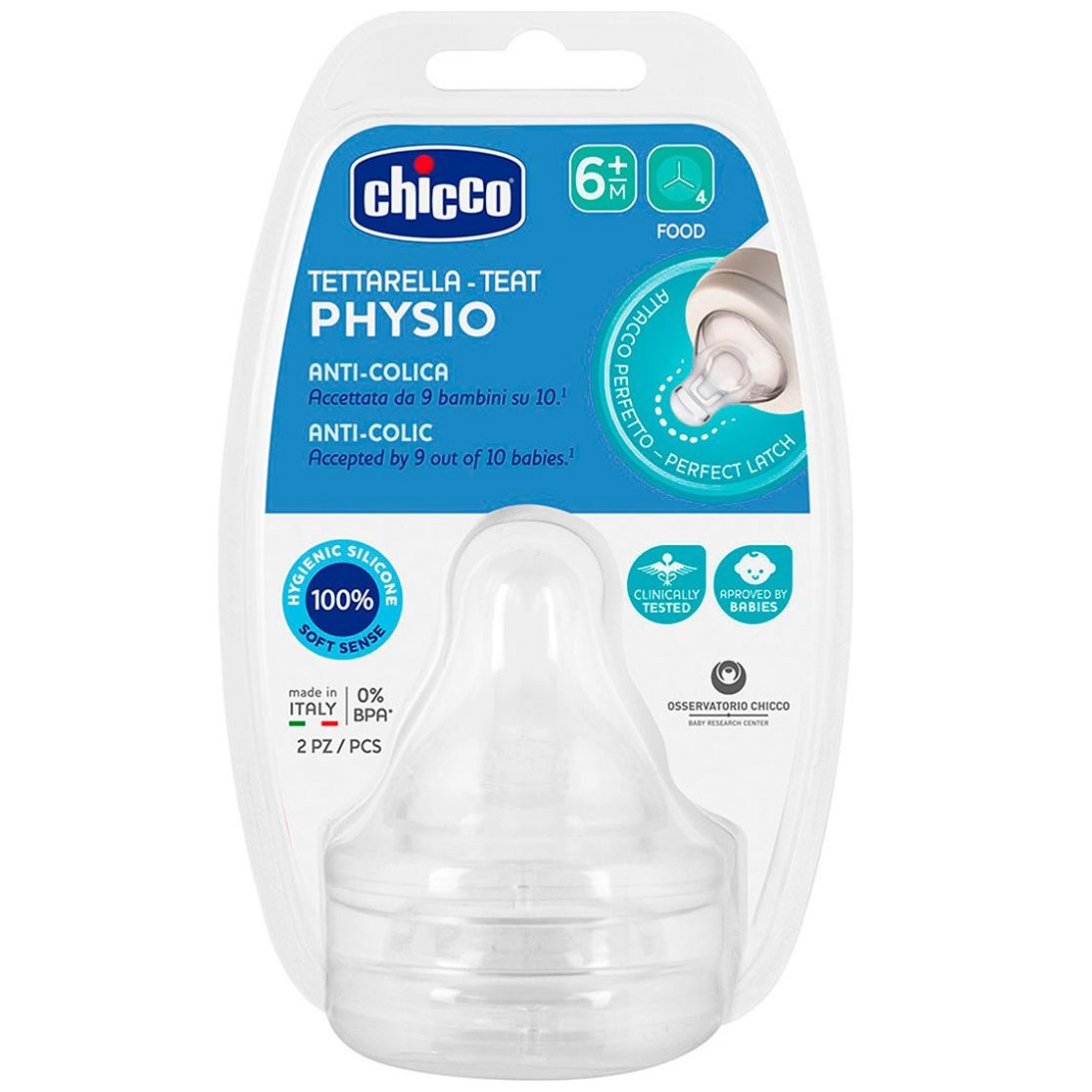 Set Biberón 11 onzas Azul Philips AVENT Anti cólico con tetina extra 6M+