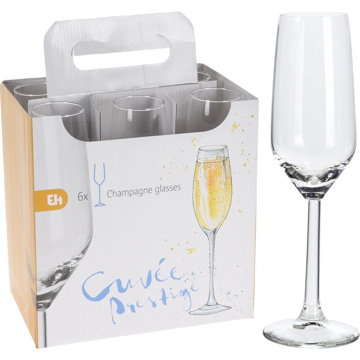 Copa Para Champagne RCR 6 Unidades 300ml - Home Sentry