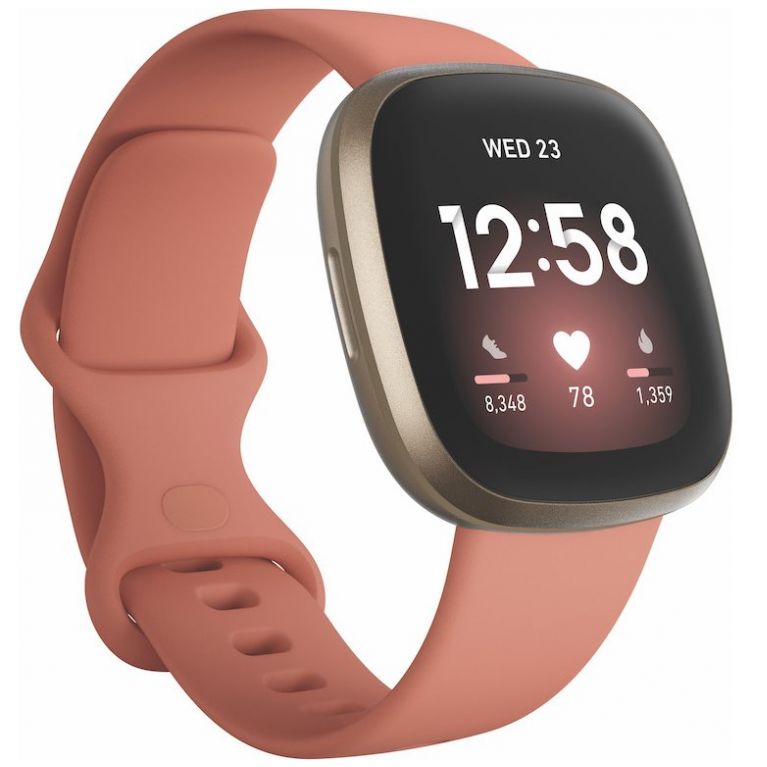 Smartwatch Versa 3 Pink Clay soft Gold Aluminum Fitbit