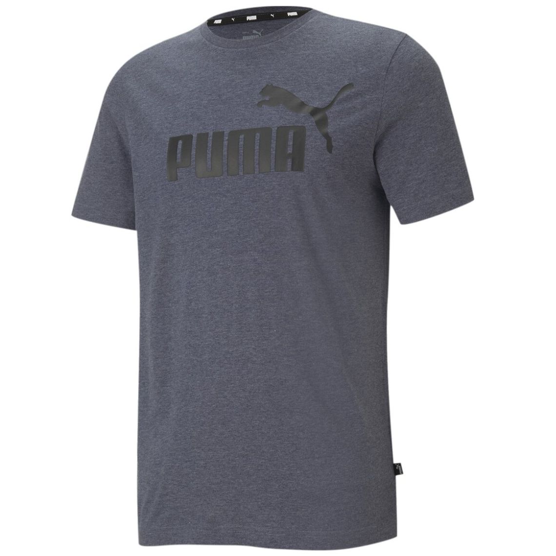 PUMA - Camiseta negra Essentials Logo 586666 01 Hombre