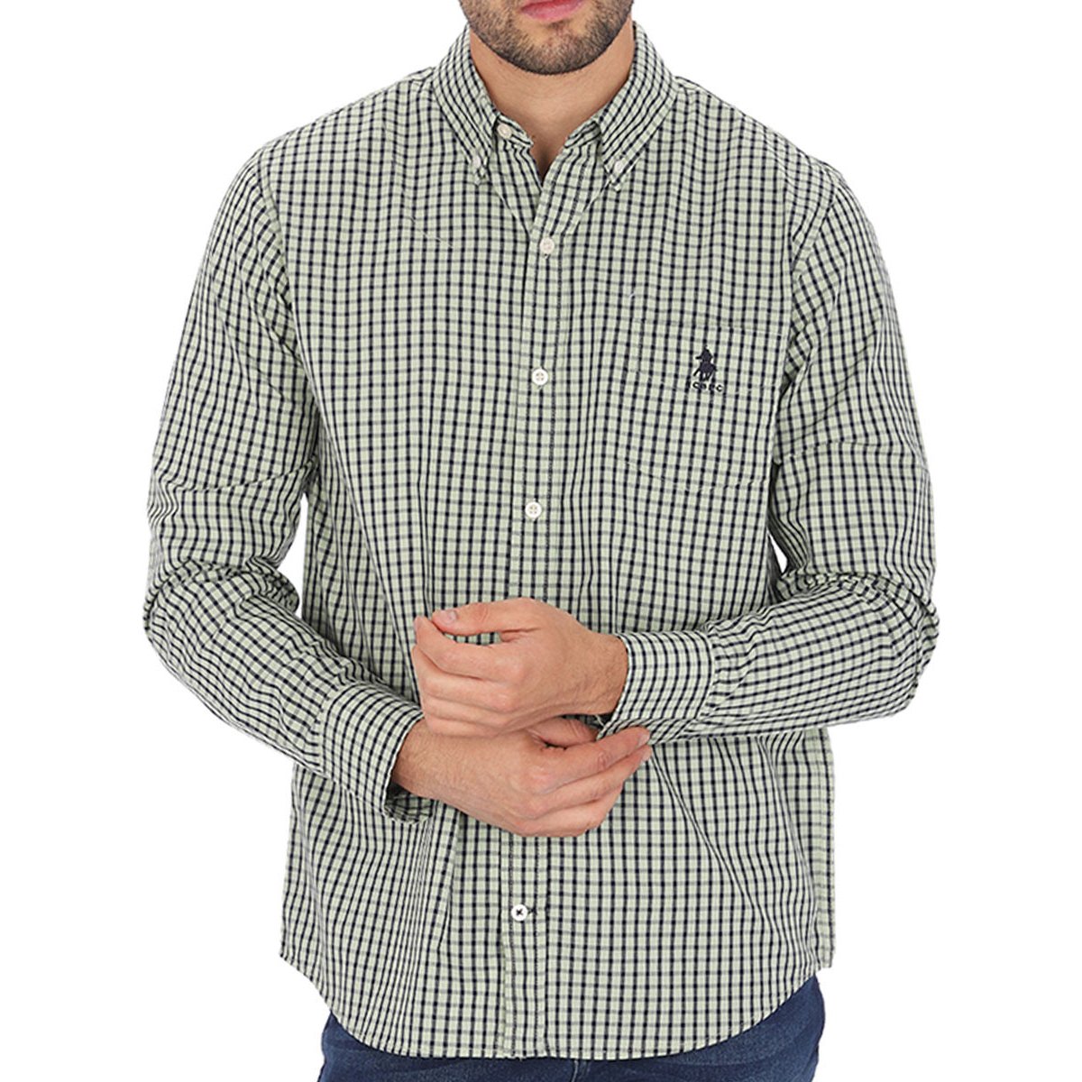 Camisa para Hombre Manga Larga a Rayas Polo Club