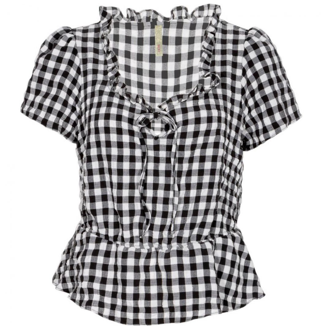 Blusa a cuadros mujer clearance