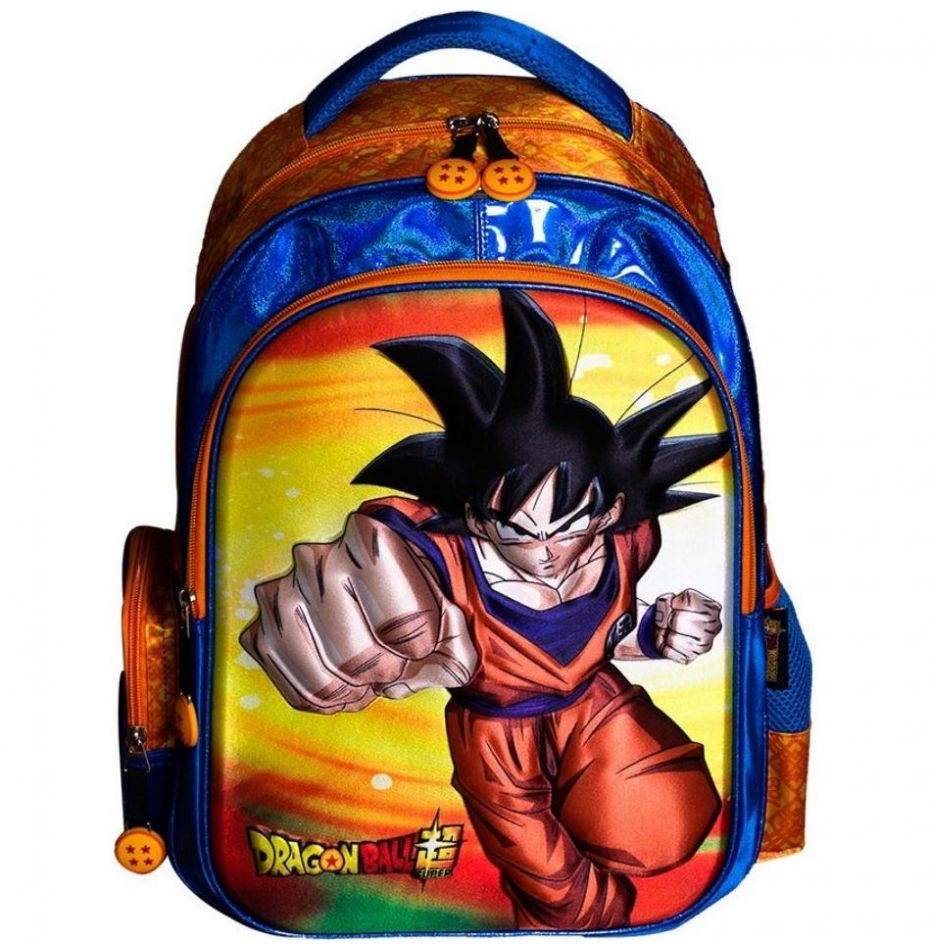 Mochila Goku Primaria Azul Naranja Dragon Ball