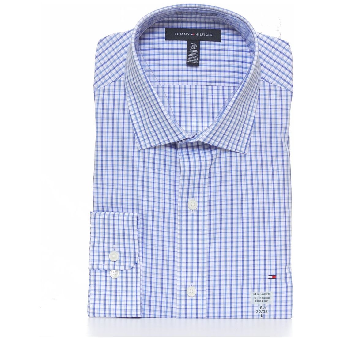 Camisa Tommy Hilfiger Slim Fit Cuadros azul/blanco hombr