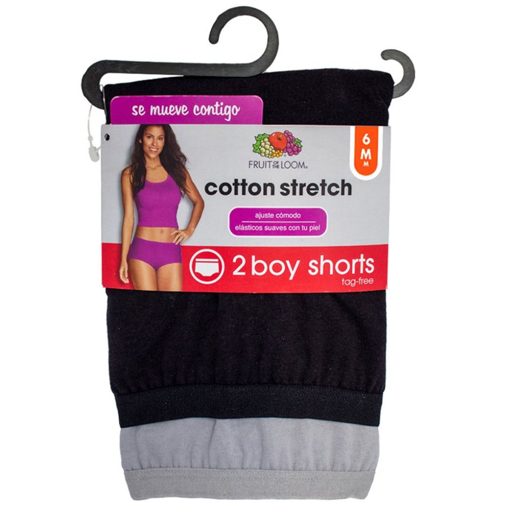 Boyshort 2P Cotton S Fruit Of The Loom