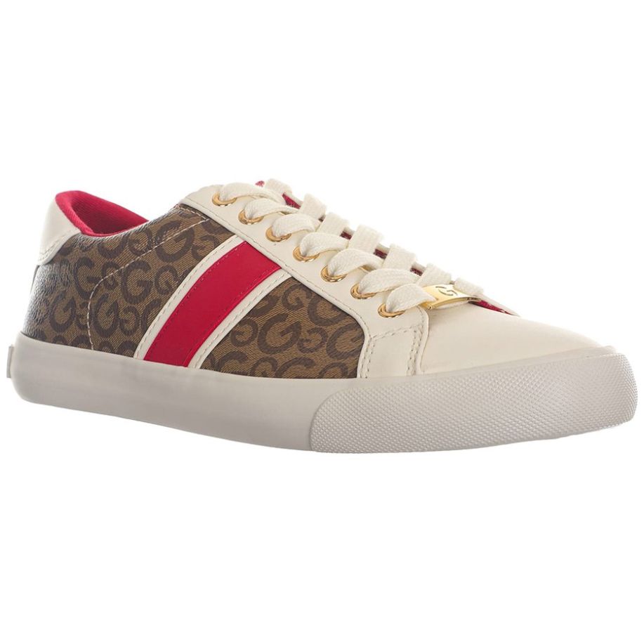 Tenis guess blancos online con rojo