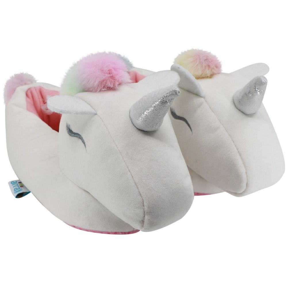 Pantufla Unicornio 3D Ch G Blanco Arra