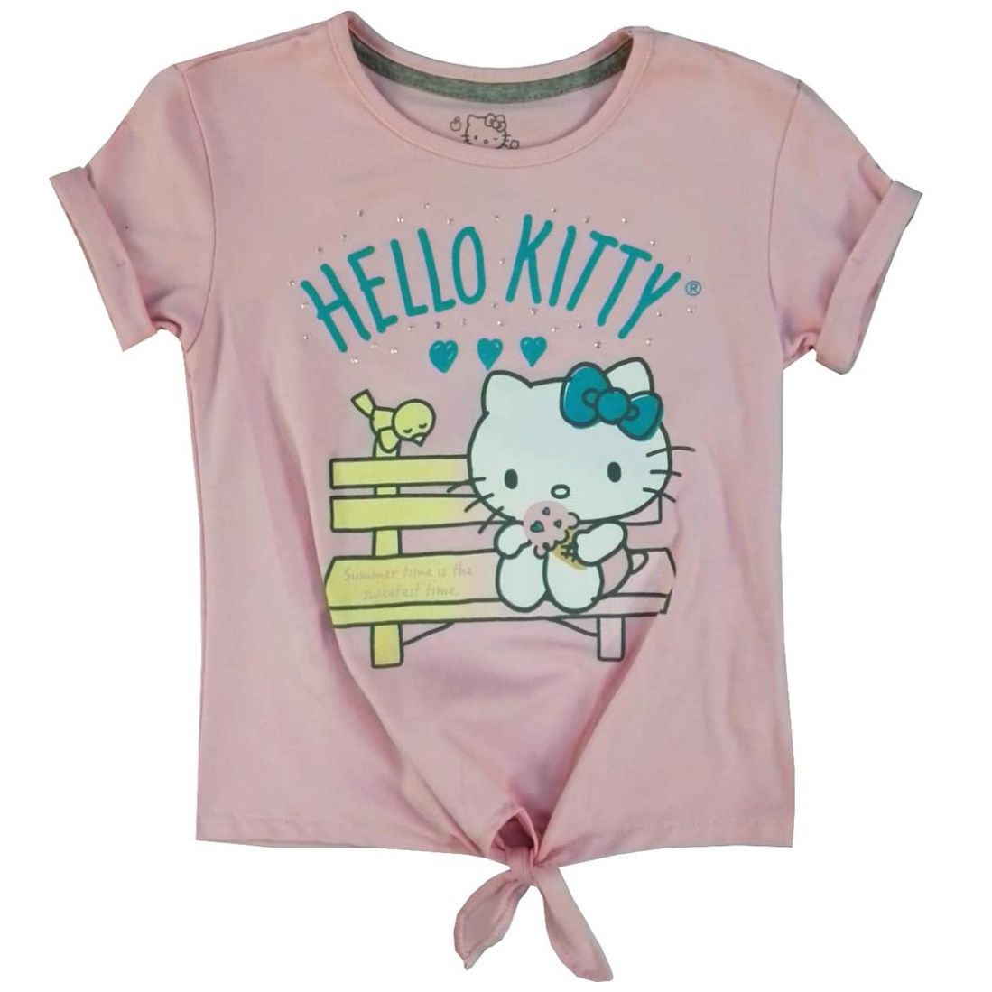 Playera Manga Corta Estampada Hello Kitty para Niña