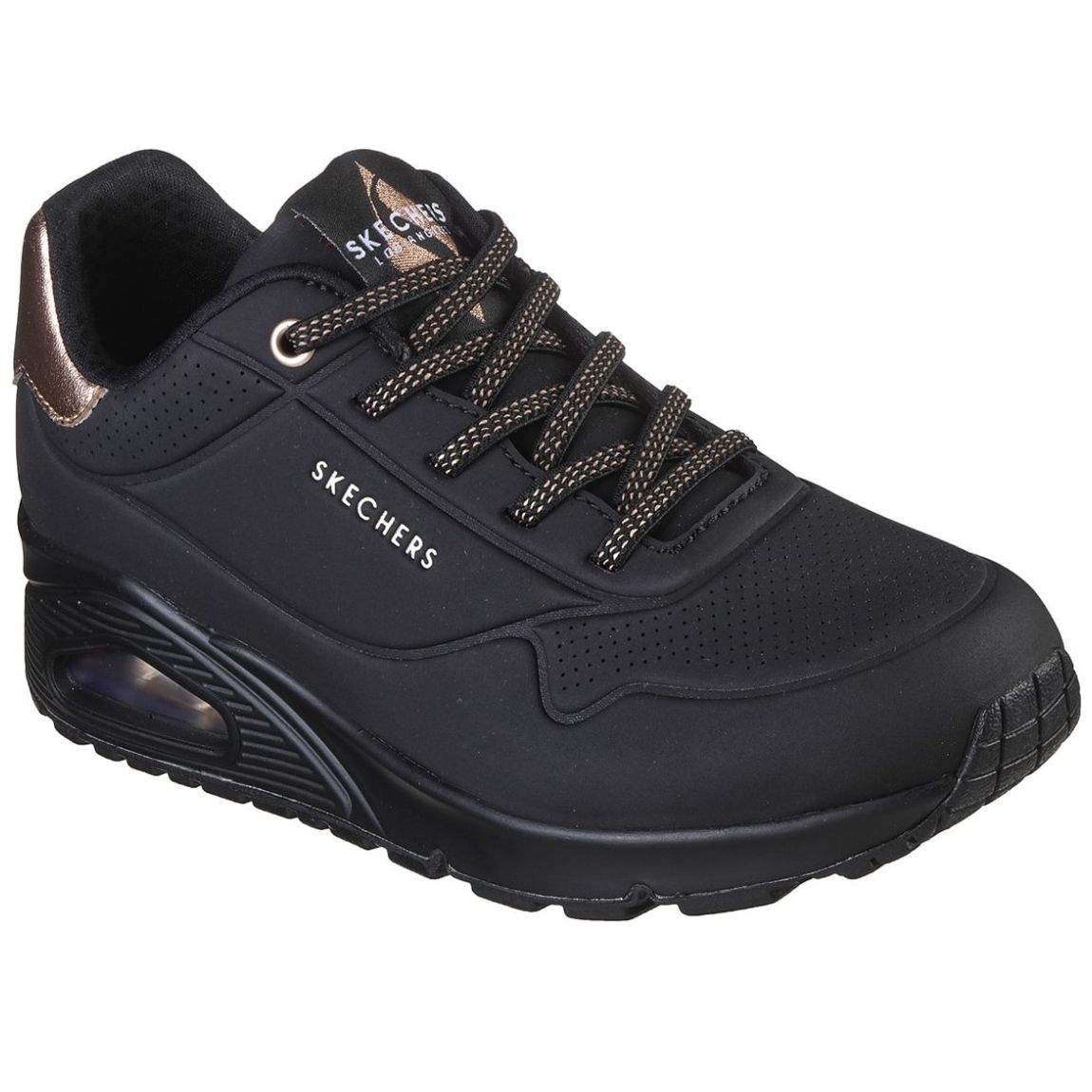 Tenis con Capsula de Aire Negro Skechers