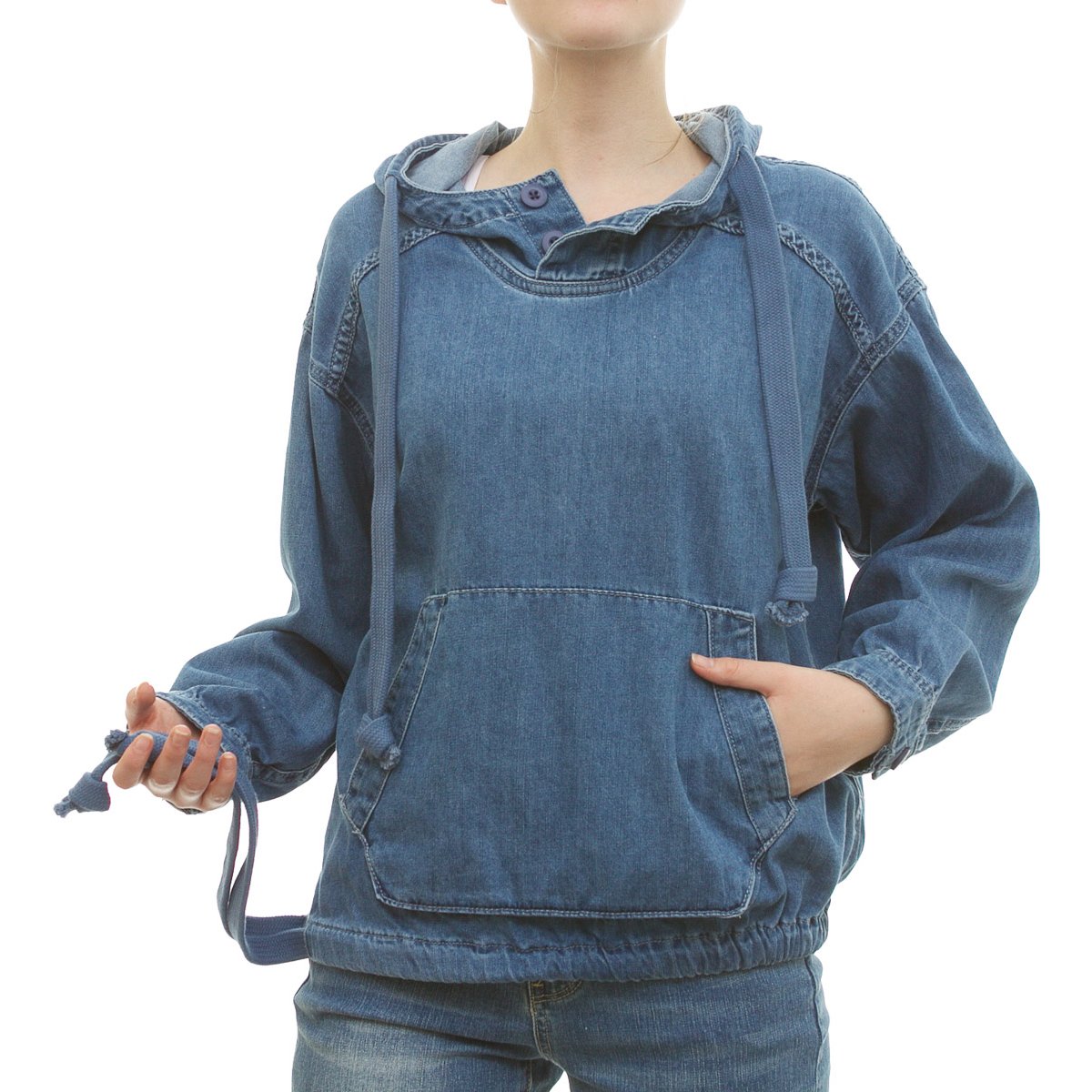 Sudadera Hoddie de Mezclilla para Dama Jeanious