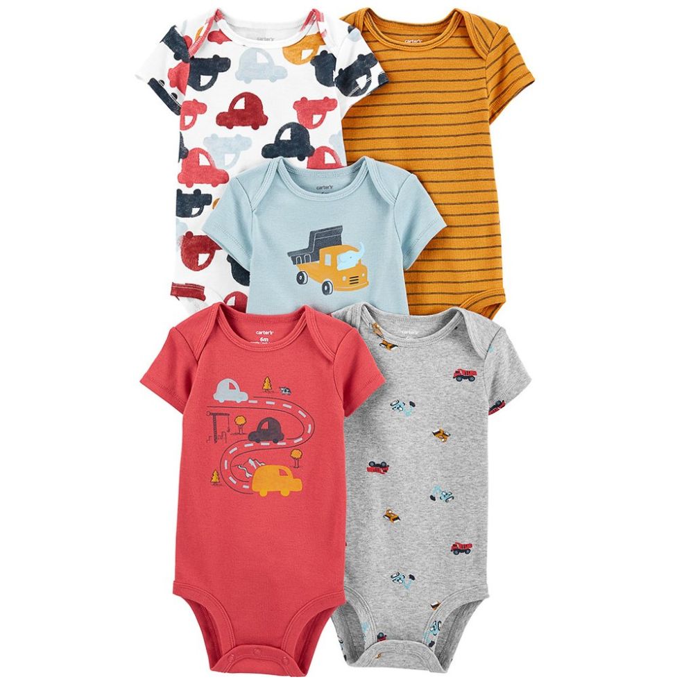 Set de 5 Piezas para Bebe Body Manga Corta Carter s